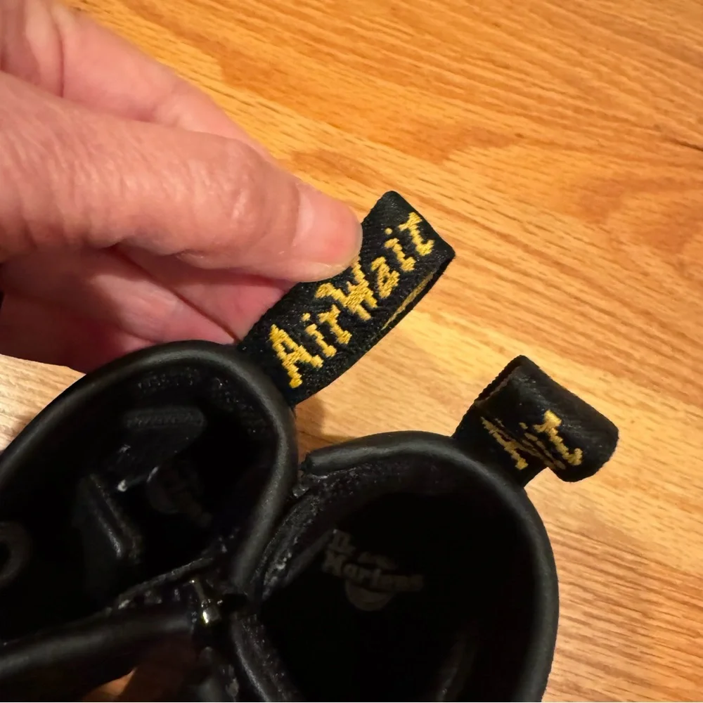 Dr. Martens Toddler 1460 Softy T Leather Lace Up Boots Black Zip Up- 7 US
